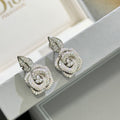 Dior Silver-Tone Teardrop Swirl Earrings - product image 1
