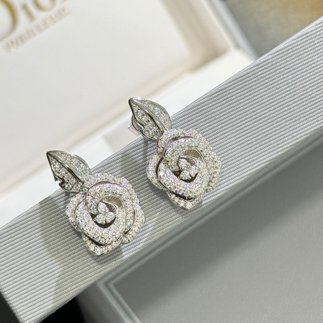 Dior Silver-Tone Teardrop Swirl Earrings - product image 1