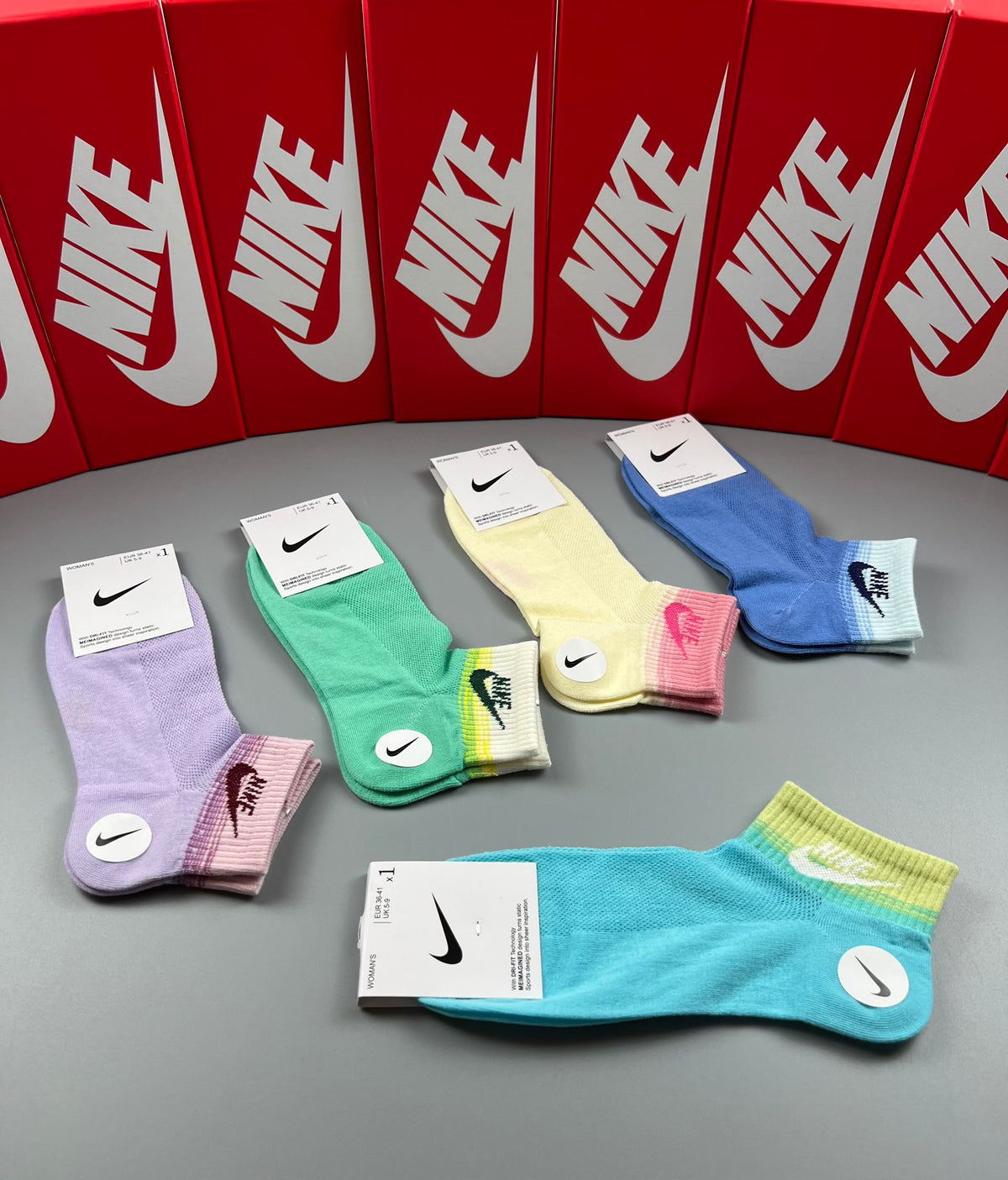 Nike pastel lettered cuff ankle socks, image 4