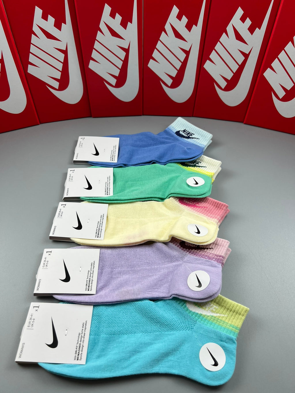 Nike pastel lettered cuff ankle socks, image 7