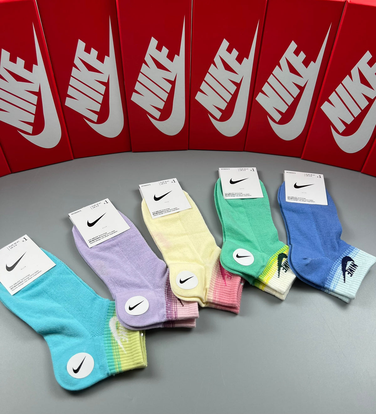 Nike pastel lettered cuff ankle socks, image 8