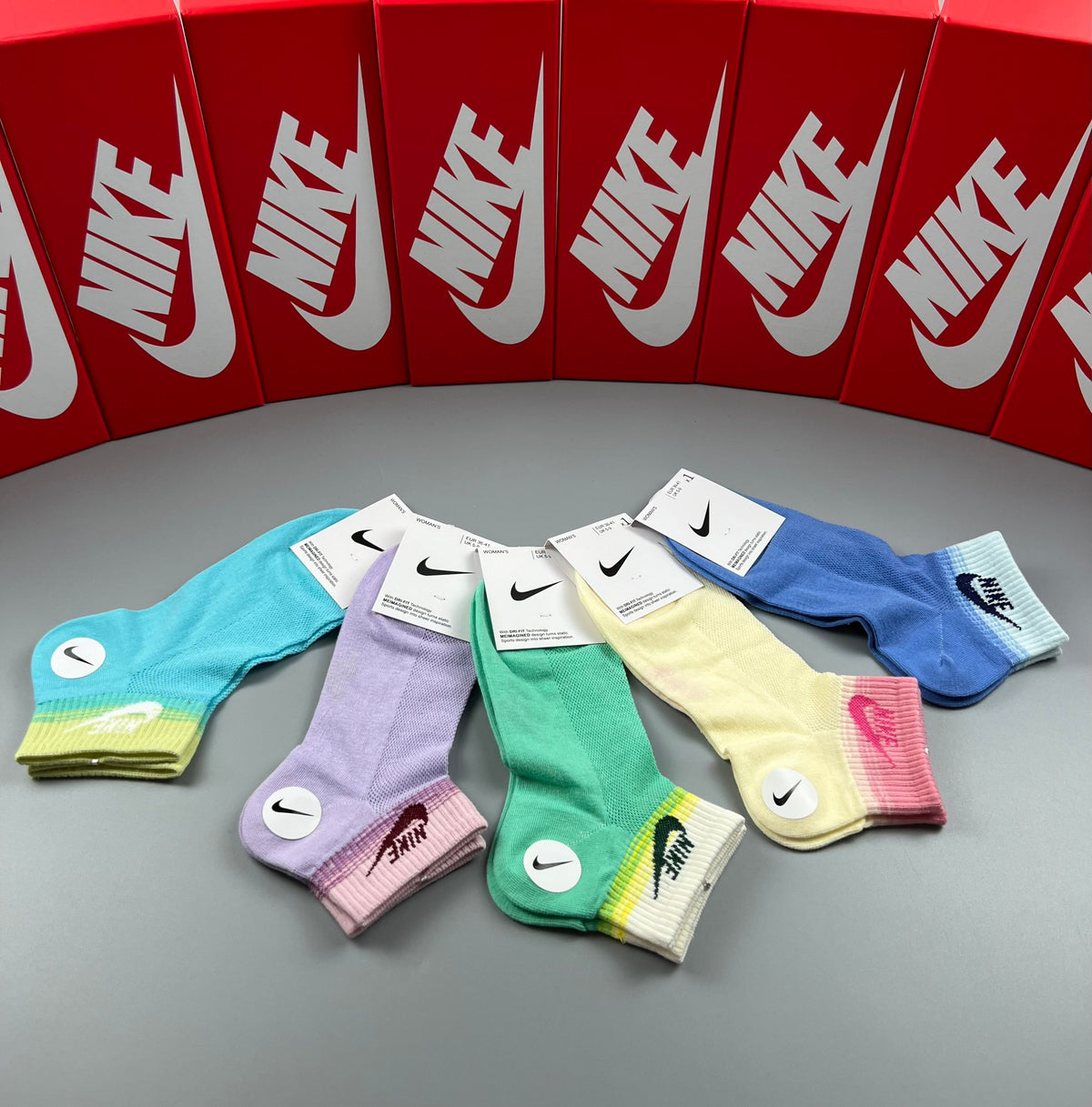 Nike pastel lettered cuff ankle socks, image 3