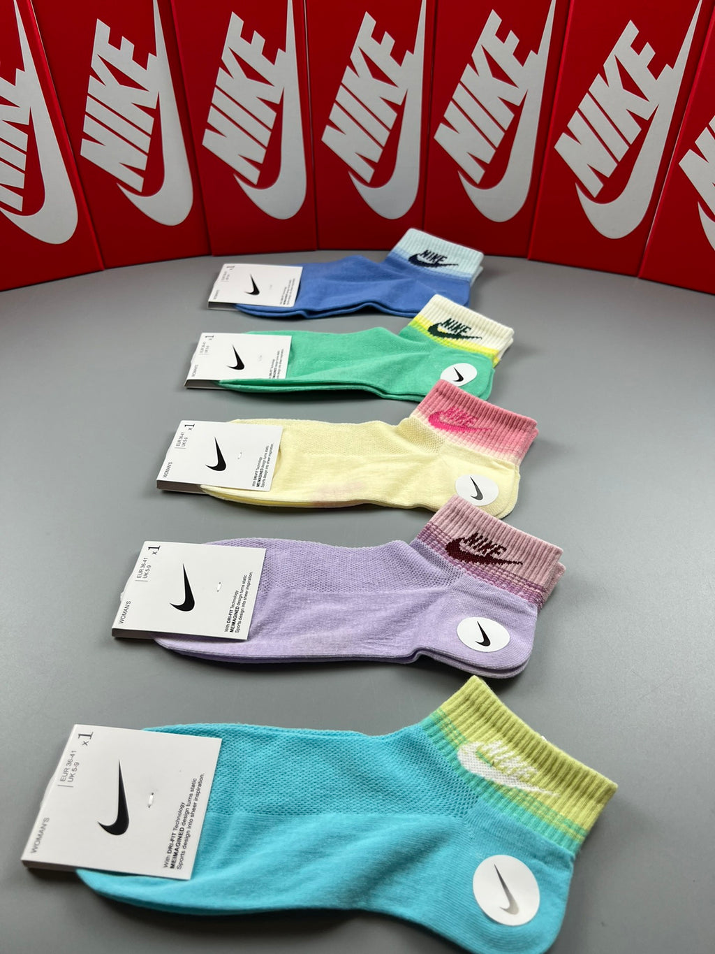 Nike pastel lettered cuff ankle socks, image 9