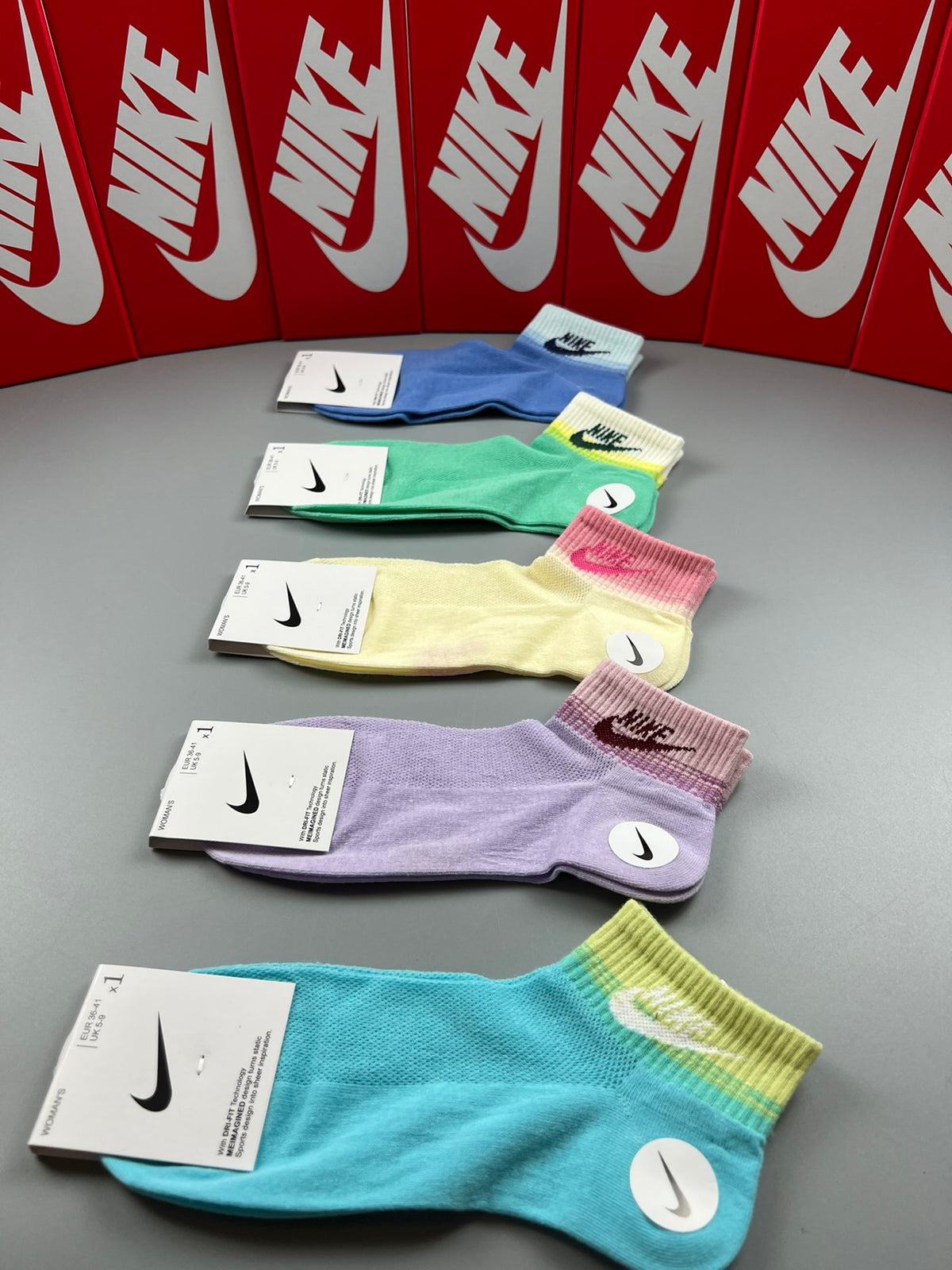 Nike pastel lettered cuff ankle socks, image 9