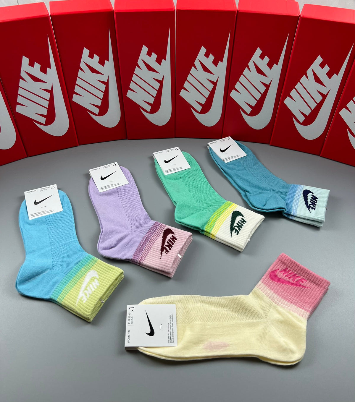 Nike pastel contrast cuff ankle socks, image 4