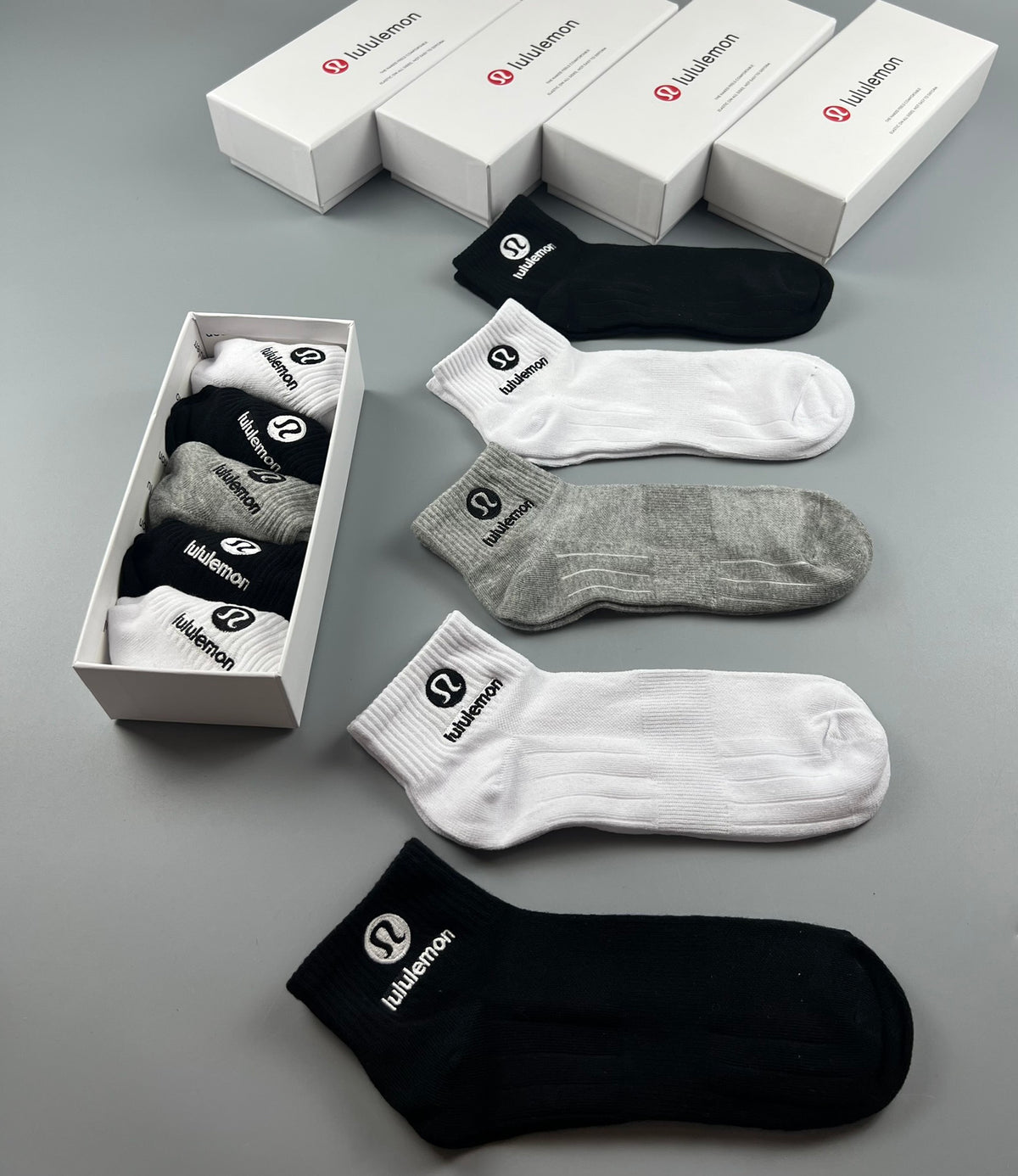 Lululemon black cuff contrast ankle socks - view 9