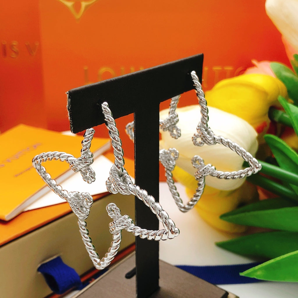 Louis Vuitton Silver-Tone Twisted Earrings - album image 6
