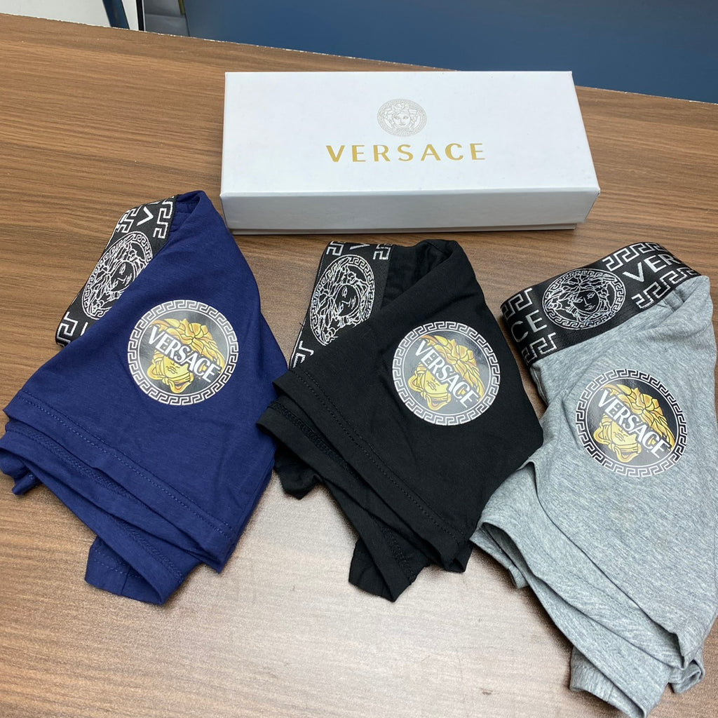 Versace allover lettered waist boxer briefs - view 4