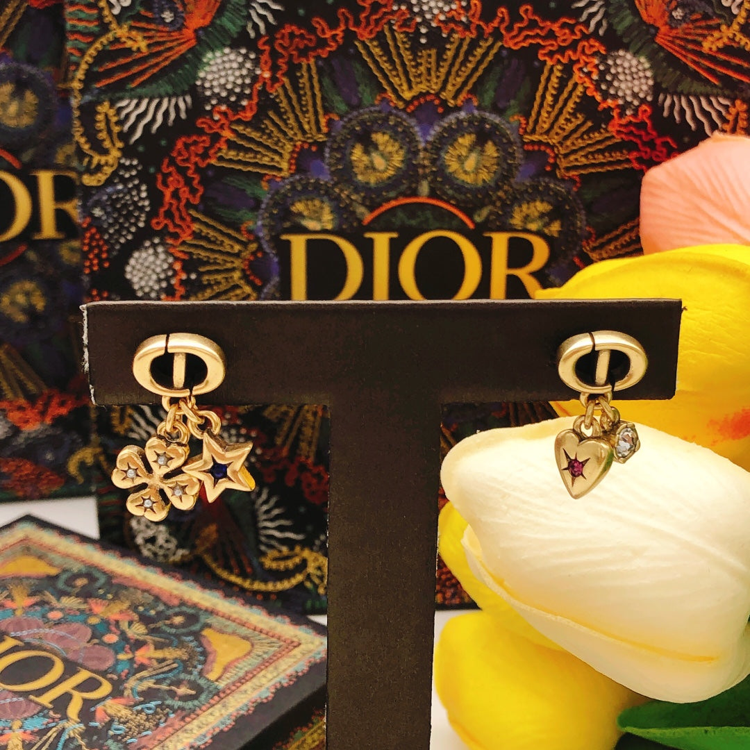 Dior CD Star and Heart Earrings - product image 3