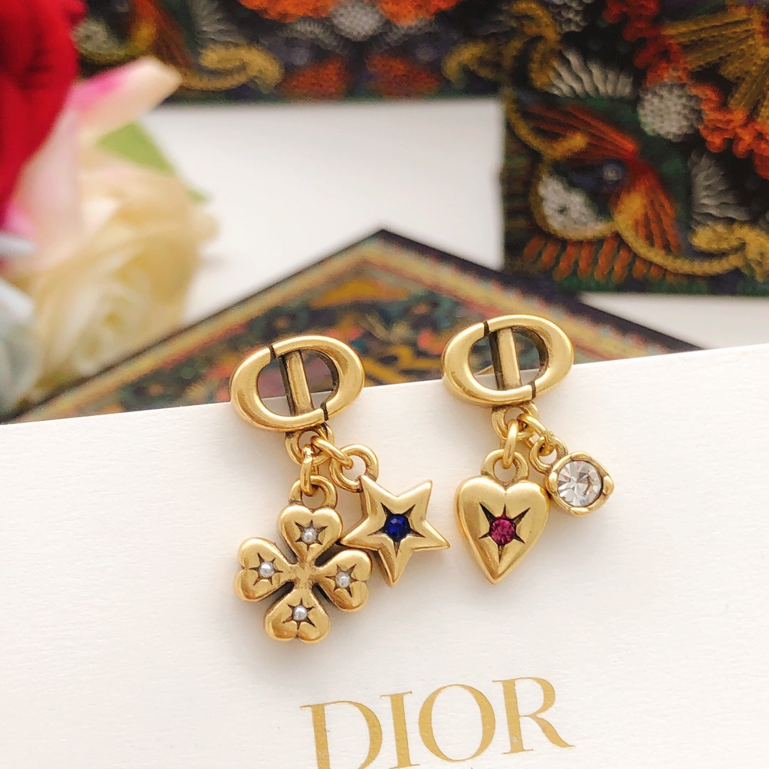 Dior CD Star and Heart Earrings - product image 1