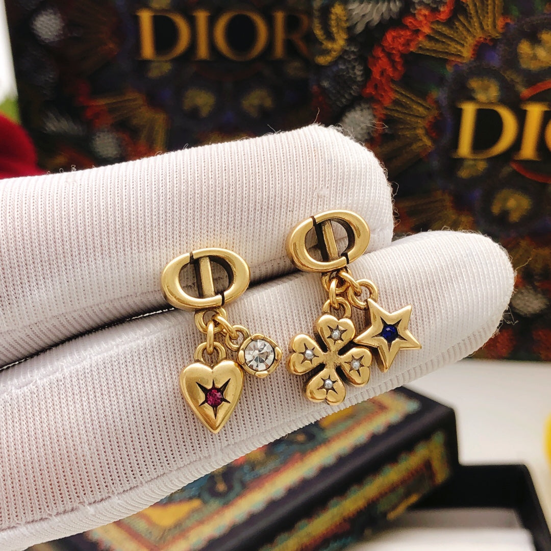 Dior CD Star and Heart Earrings - product image 4