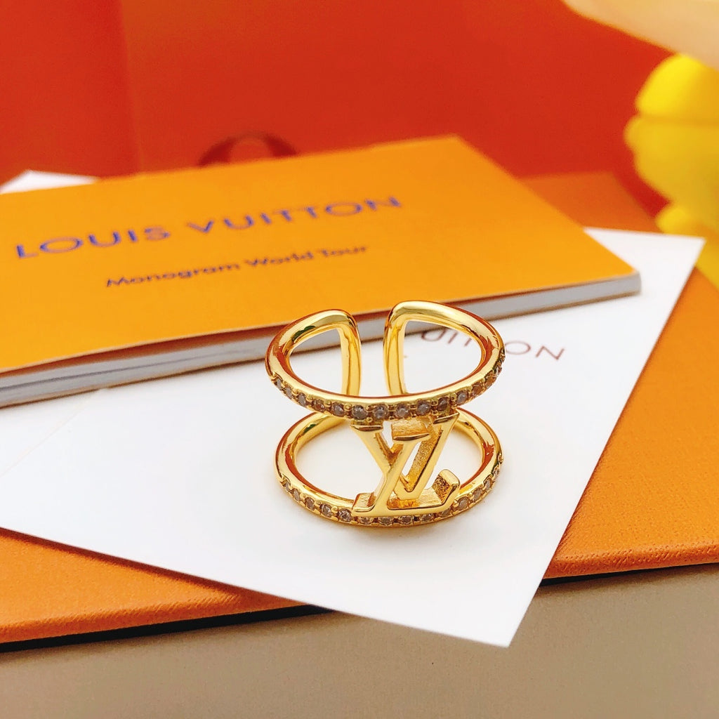 Louis Vuitton Gold-Tone Loop Detail Ring - album image 7