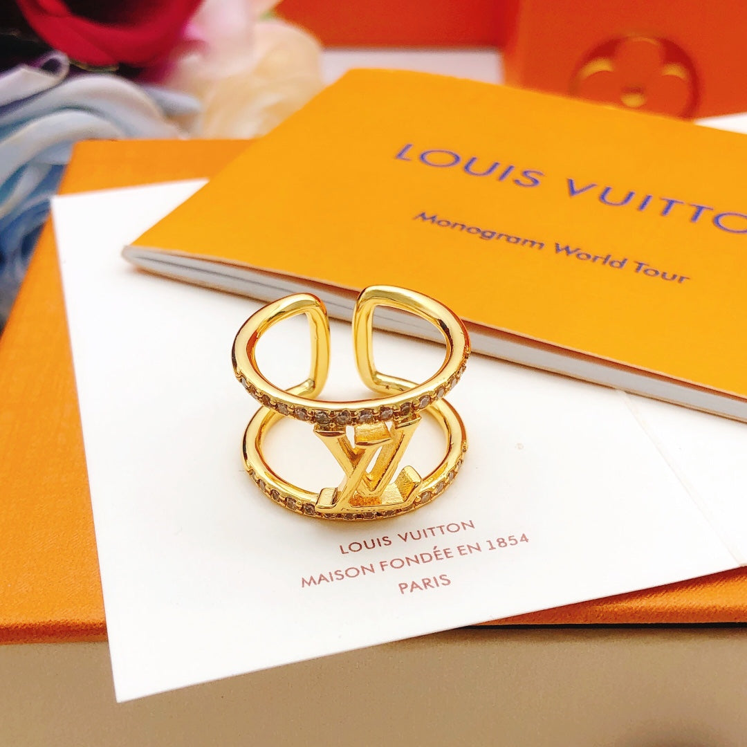 Louis Vuitton Gold-Tone Loop Detail Ring - album image 5