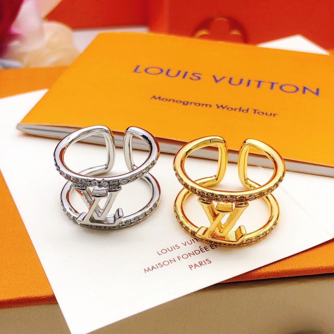 Louis Vuitton Gold-Tone Loop Detail Ring - album image 6