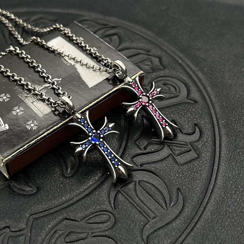 Chrome Hearts Colored Accent Cross Necklace - album image 2