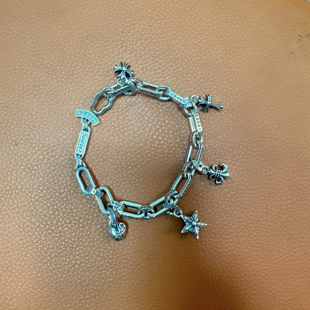 Chrome Hearts Paperclip Charm Silver-Tone Bracelet - album image 4