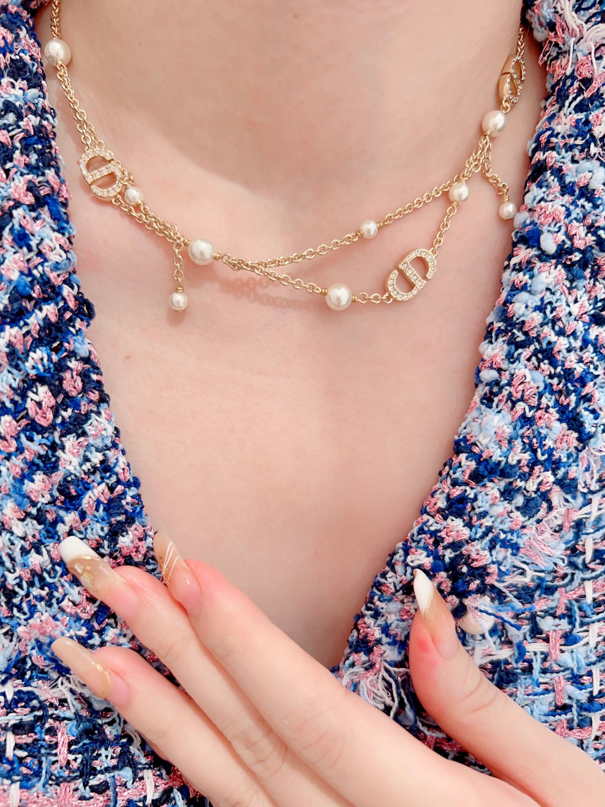Dior Asymmetric CD Bar Necklace - product image 2