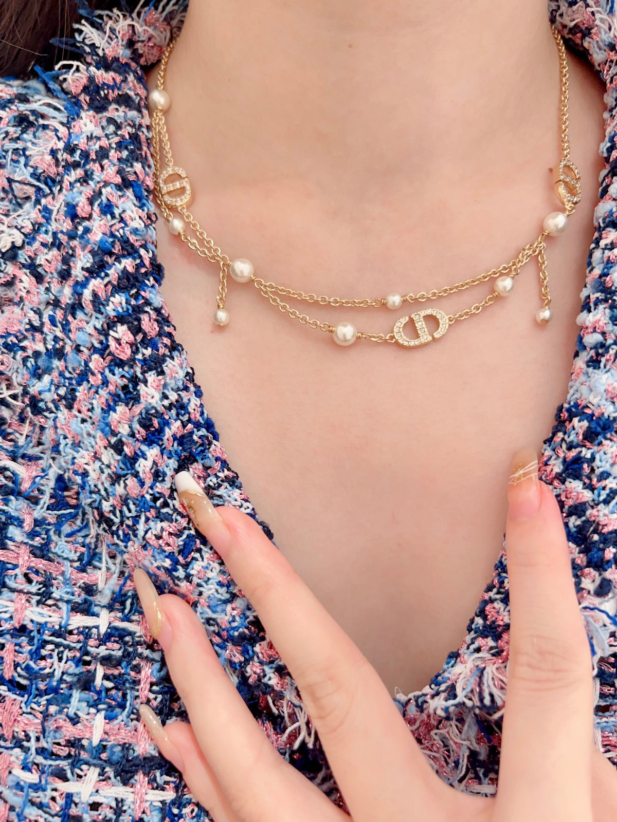 Dior Asymmetric CD Bar Necklace - product image 4