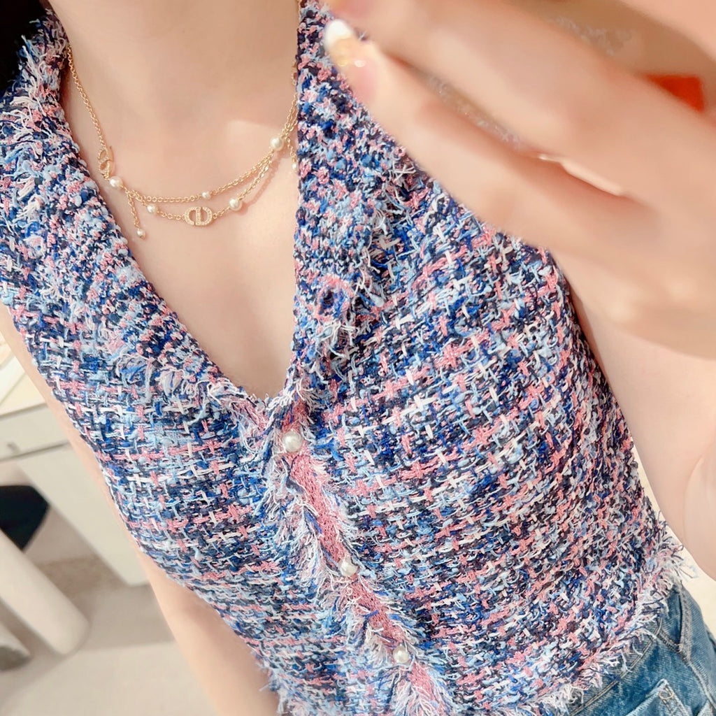 Dior Asymmetric CD Bar Necklace - product image 3