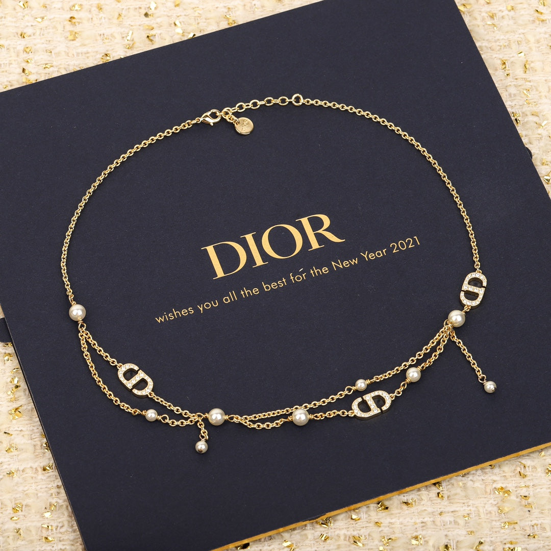 Dior Asymmetric CD Bar Necklace - product image 1