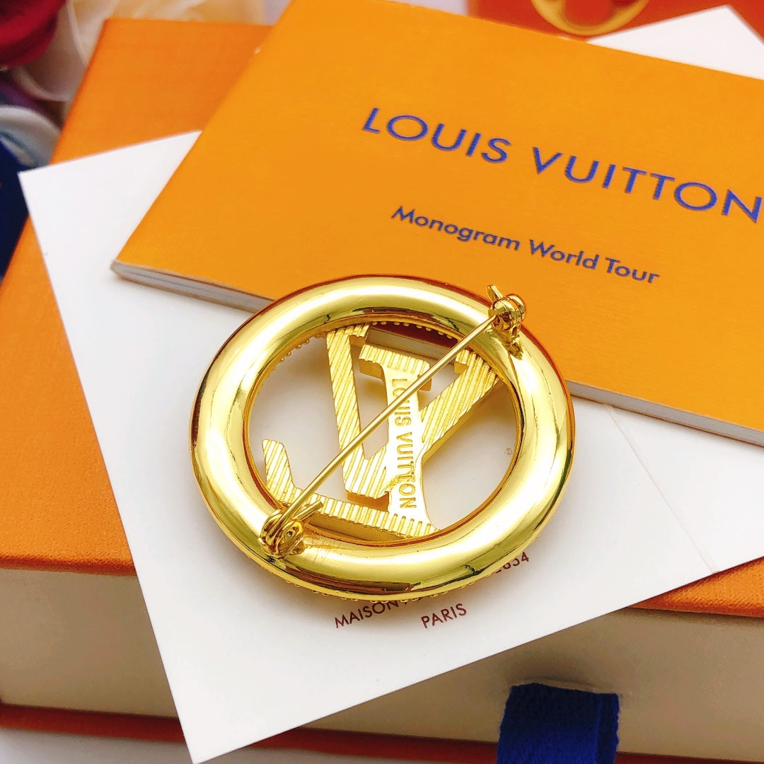 Louis Vuitton Multicolor Crystal Accent Brooch - album image 4