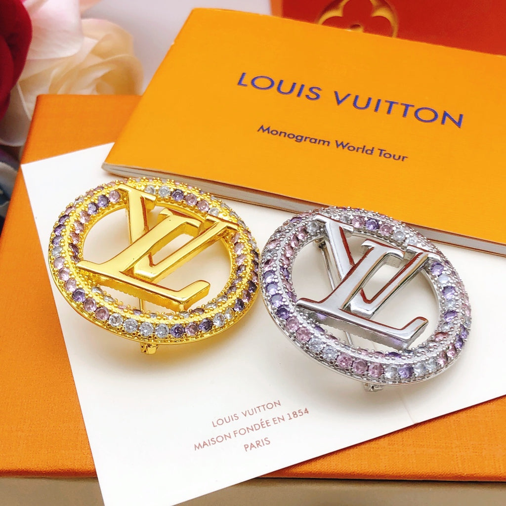 Louis Vuitton Multicolor Crystal Accent Brooch - album image 5