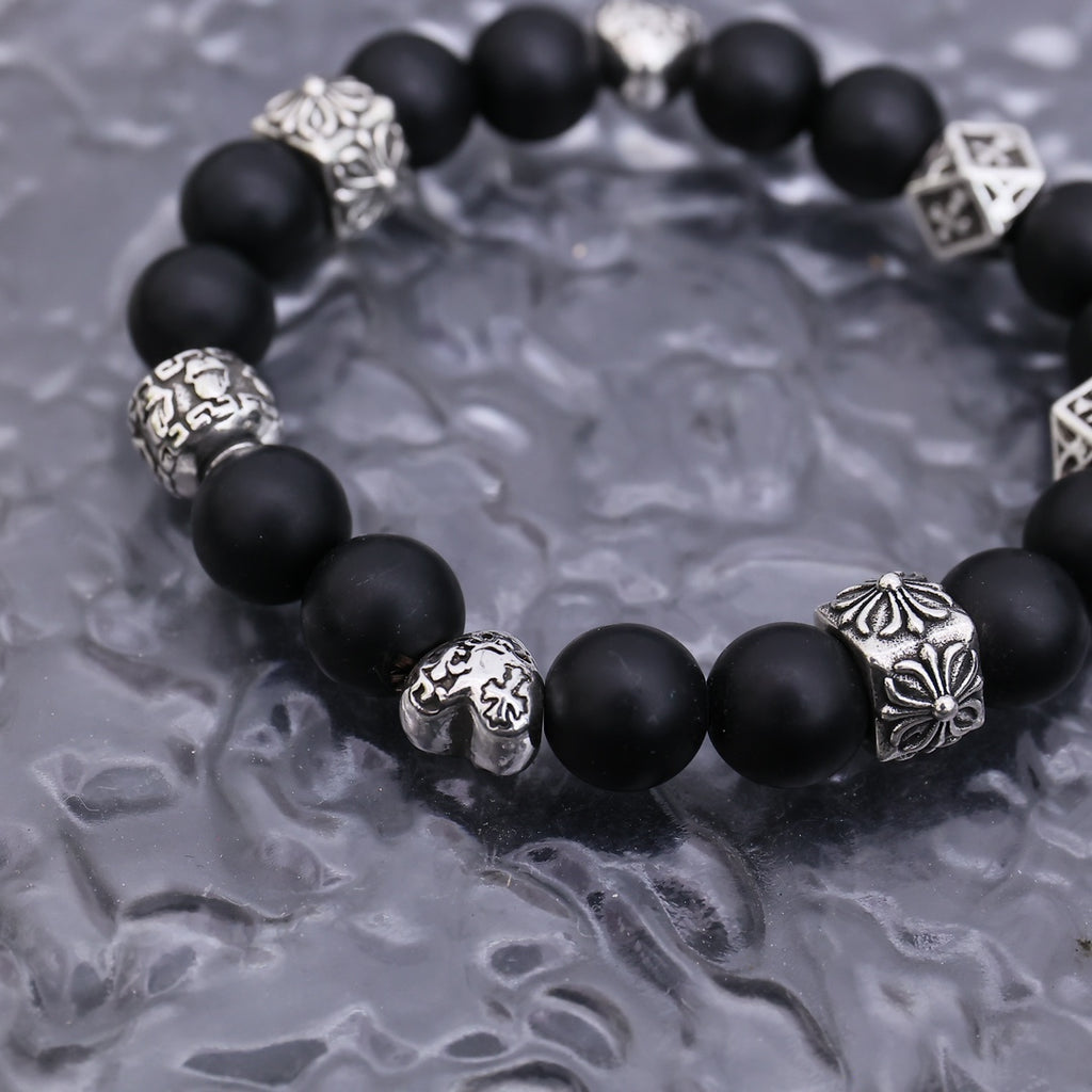 Chrome Hearts White Bead Cross Cluster Bracelet - album image 3
