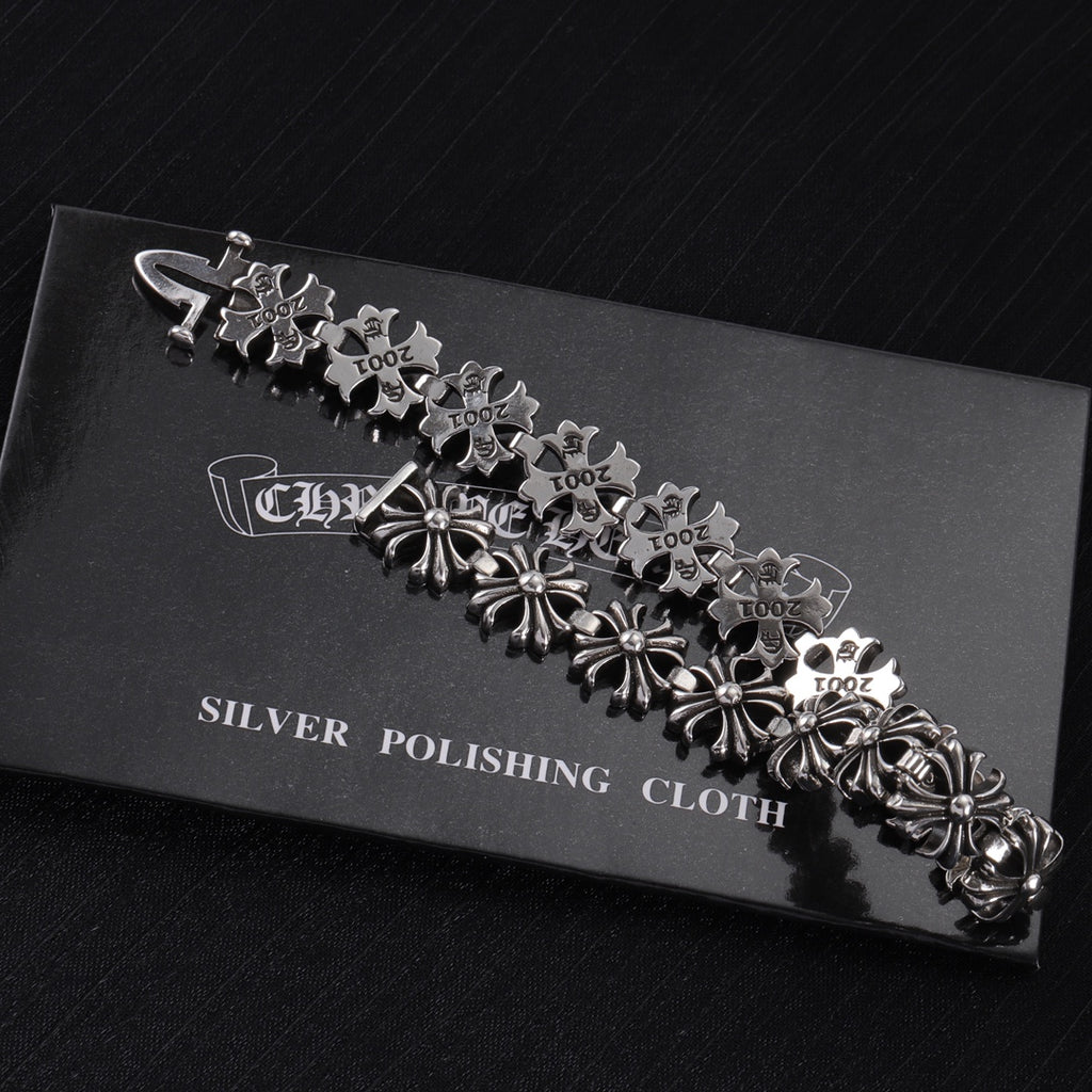 Chrome Hearts Cross Flower Link Bracelet - album image 6