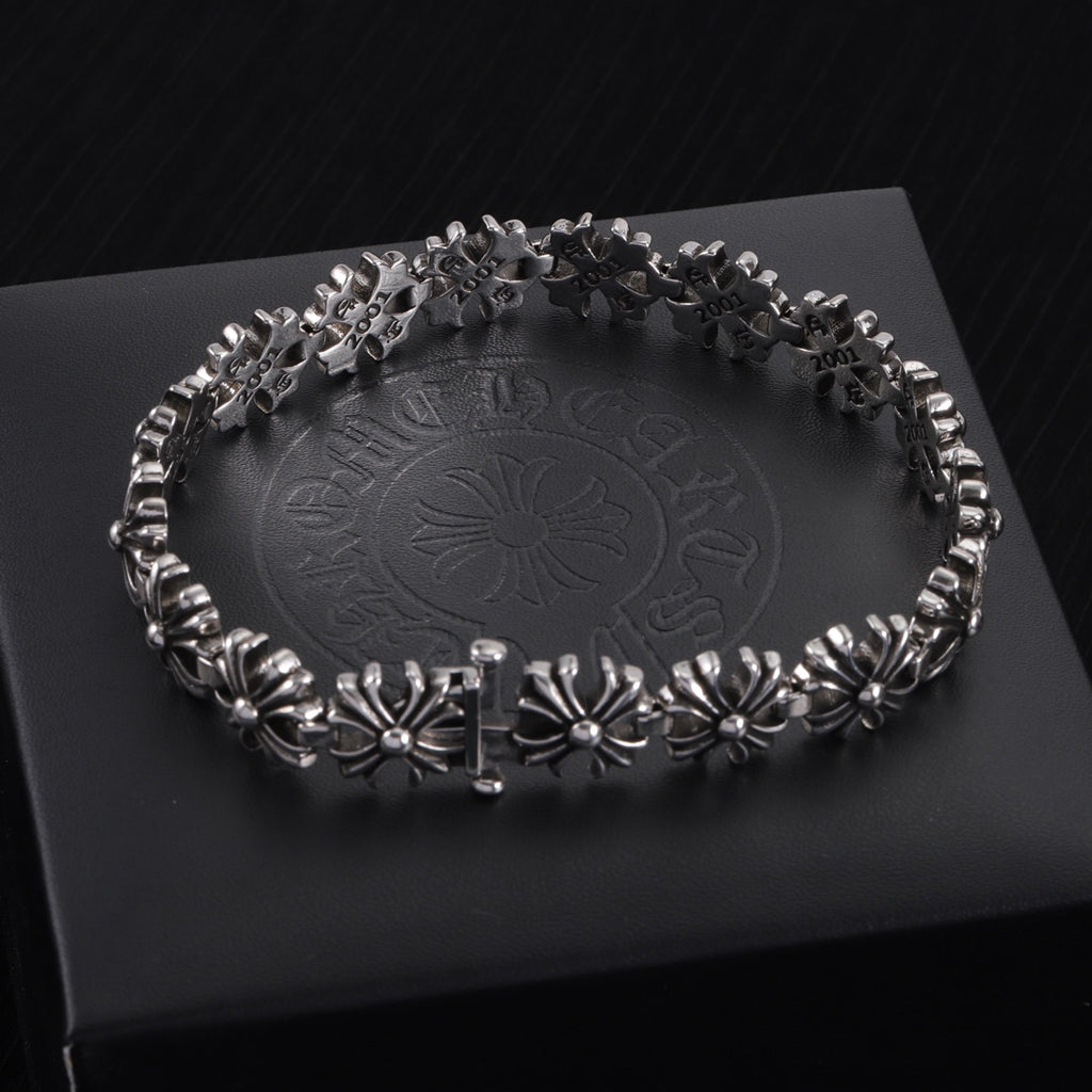 Chrome Hearts Silver-Tone Cross Link Bracelet - album image 5
