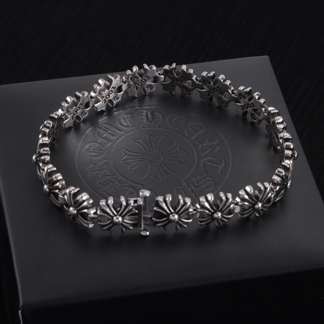 Chrome Hearts Silver-Tone Cross Link Bracelet - album image 5