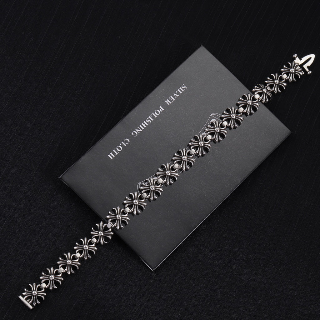 Chrome Hearts Silver-Tone Cross Link Bracelet - album image 2