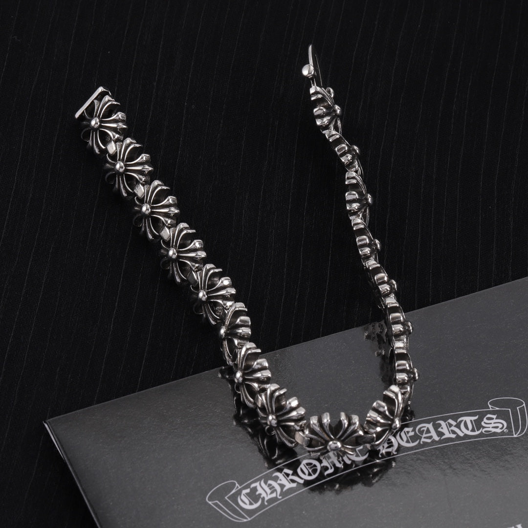 Chrome Hearts Cross Flower Link Bracelet - album image 3