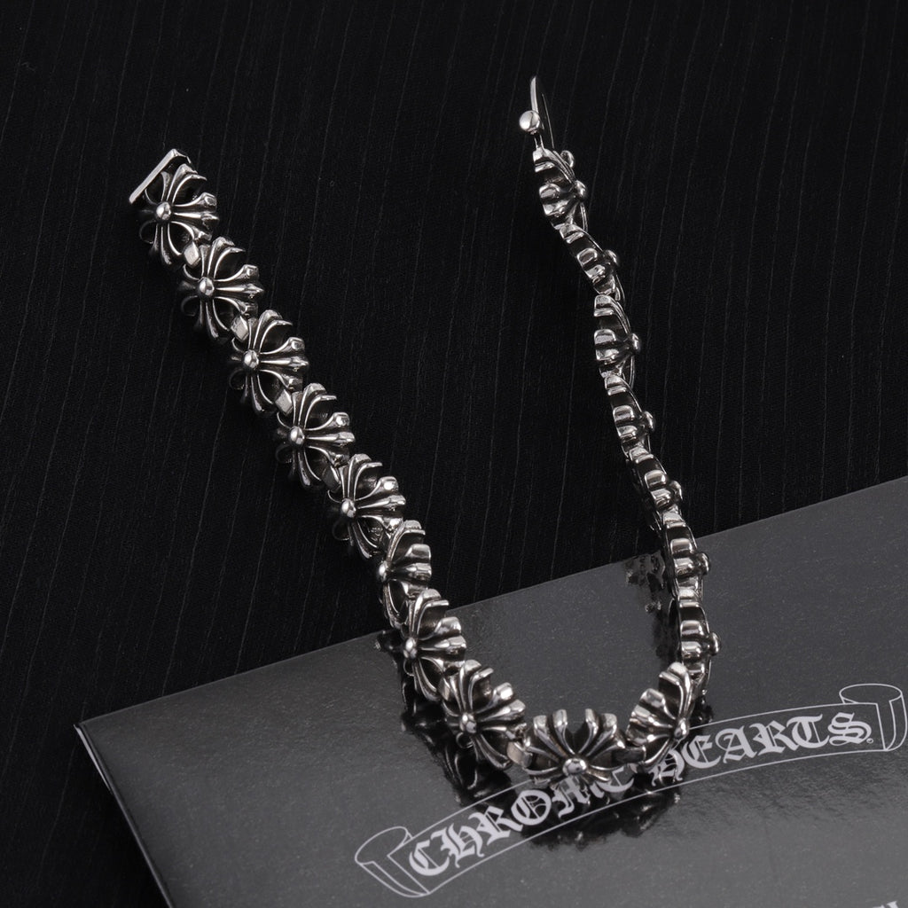 Chrome Hearts Silver-Tone Cross Link Bracelet - album image 3