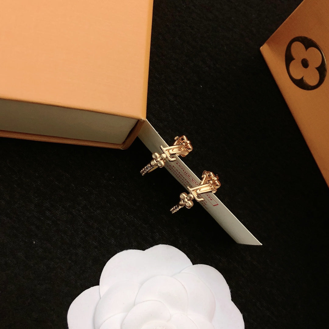 Louis Vuitton V Letter LV Letter Stud Earrings - album image 9
