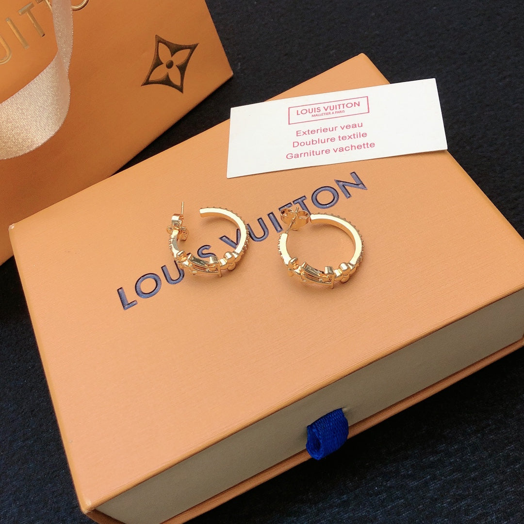 Louis Vuitton V Letter LV Letter Stud Earrings - album image 7