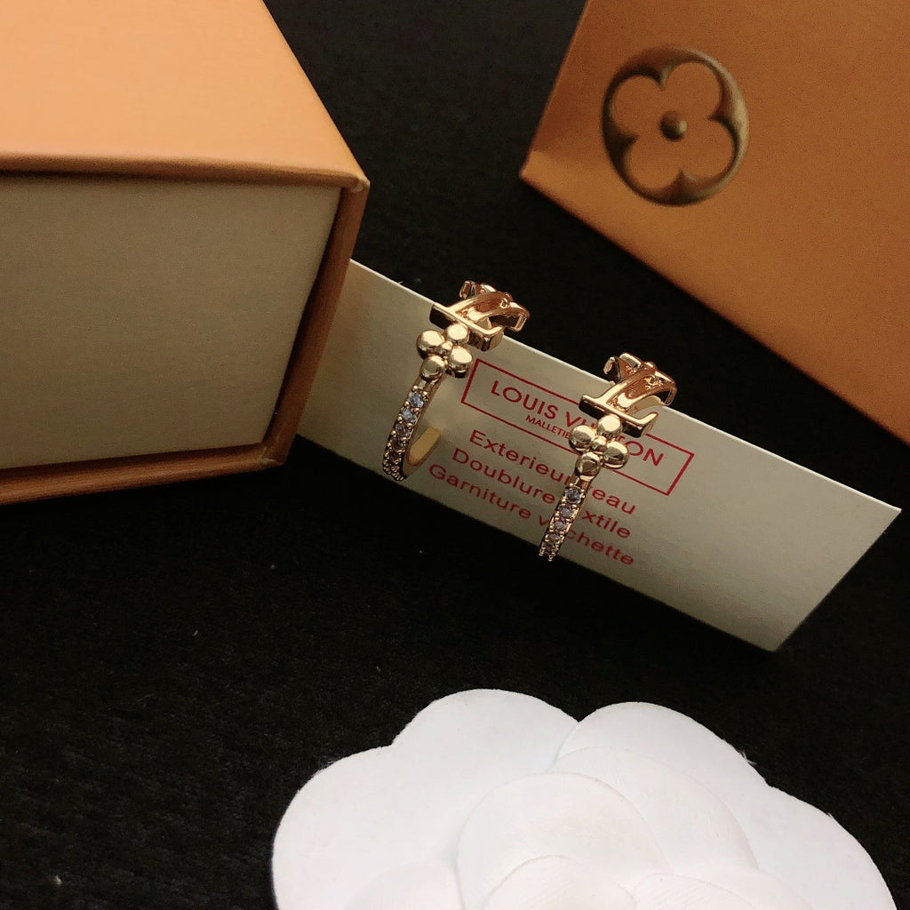 Louis Vuitton V Letter LV Letter Stud Earrings - album image 5