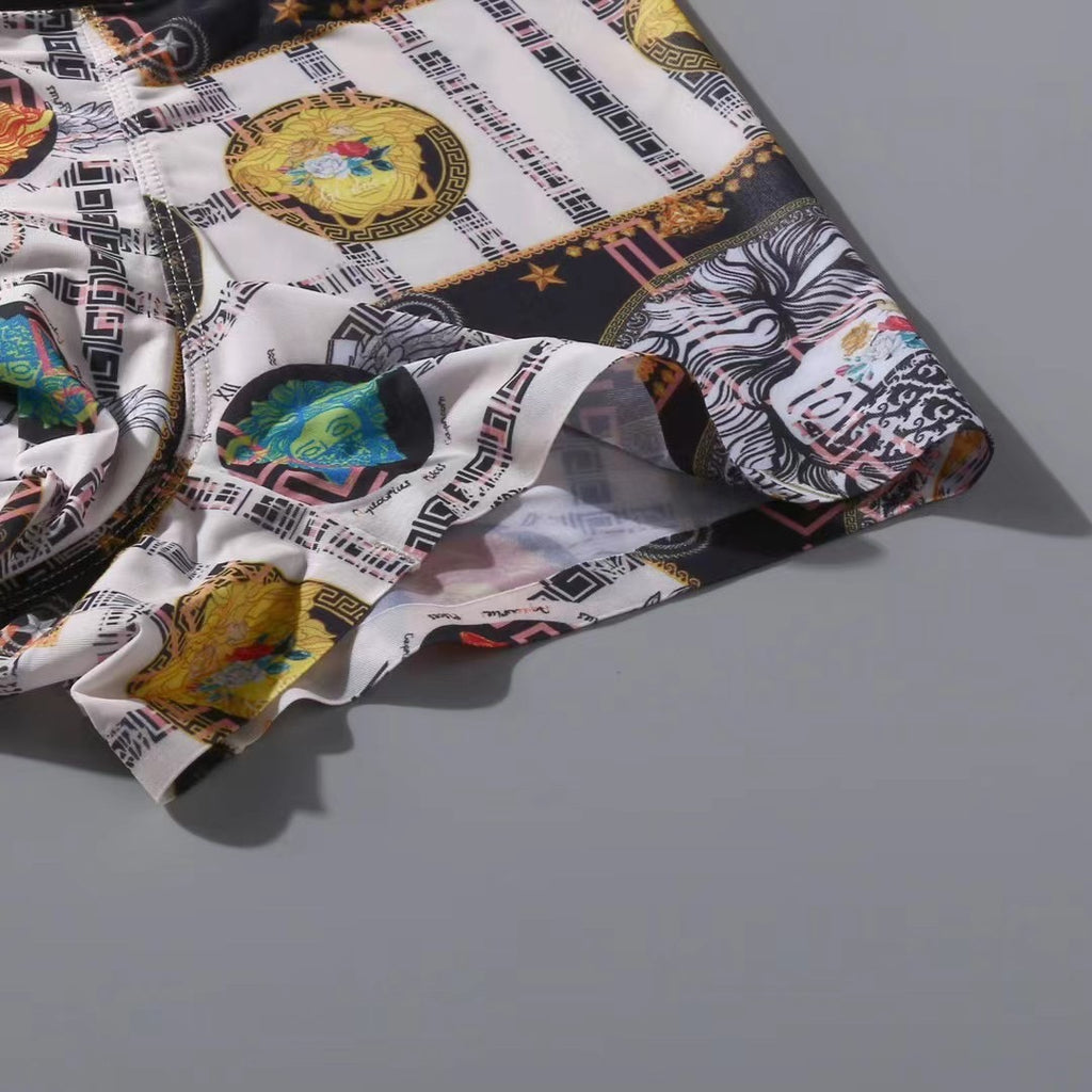 Versace baroque pattern mix boxer briefs - view 9
