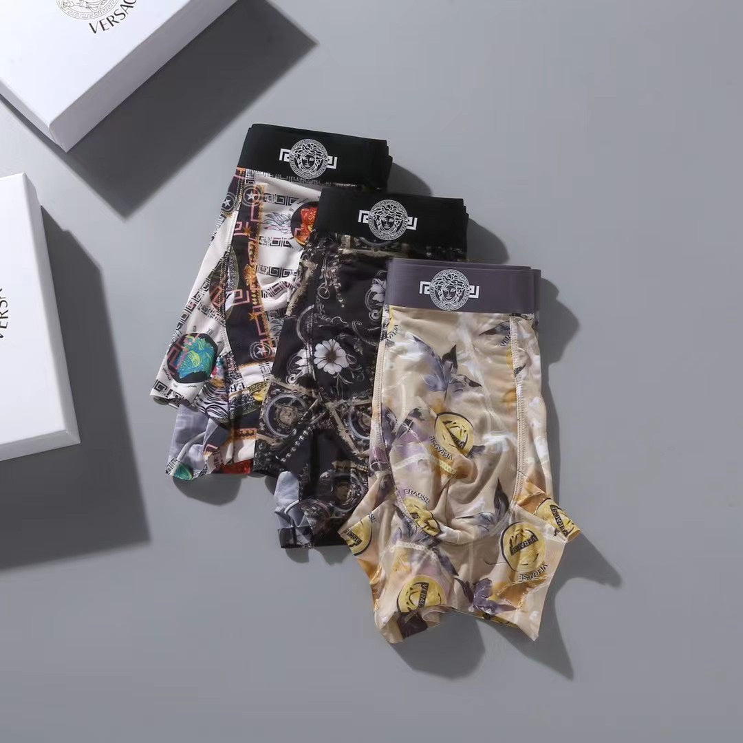 Versace baroque pattern mix boxer briefs - view 5