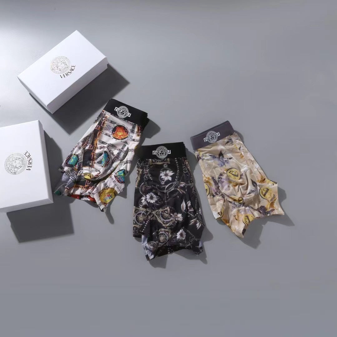 Versace baroque pattern mix boxer briefs - view 6