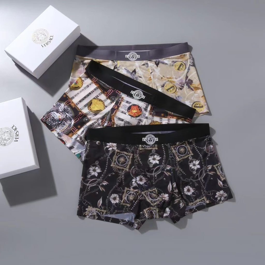 Versace baroque pattern mix boxer briefs - view 4