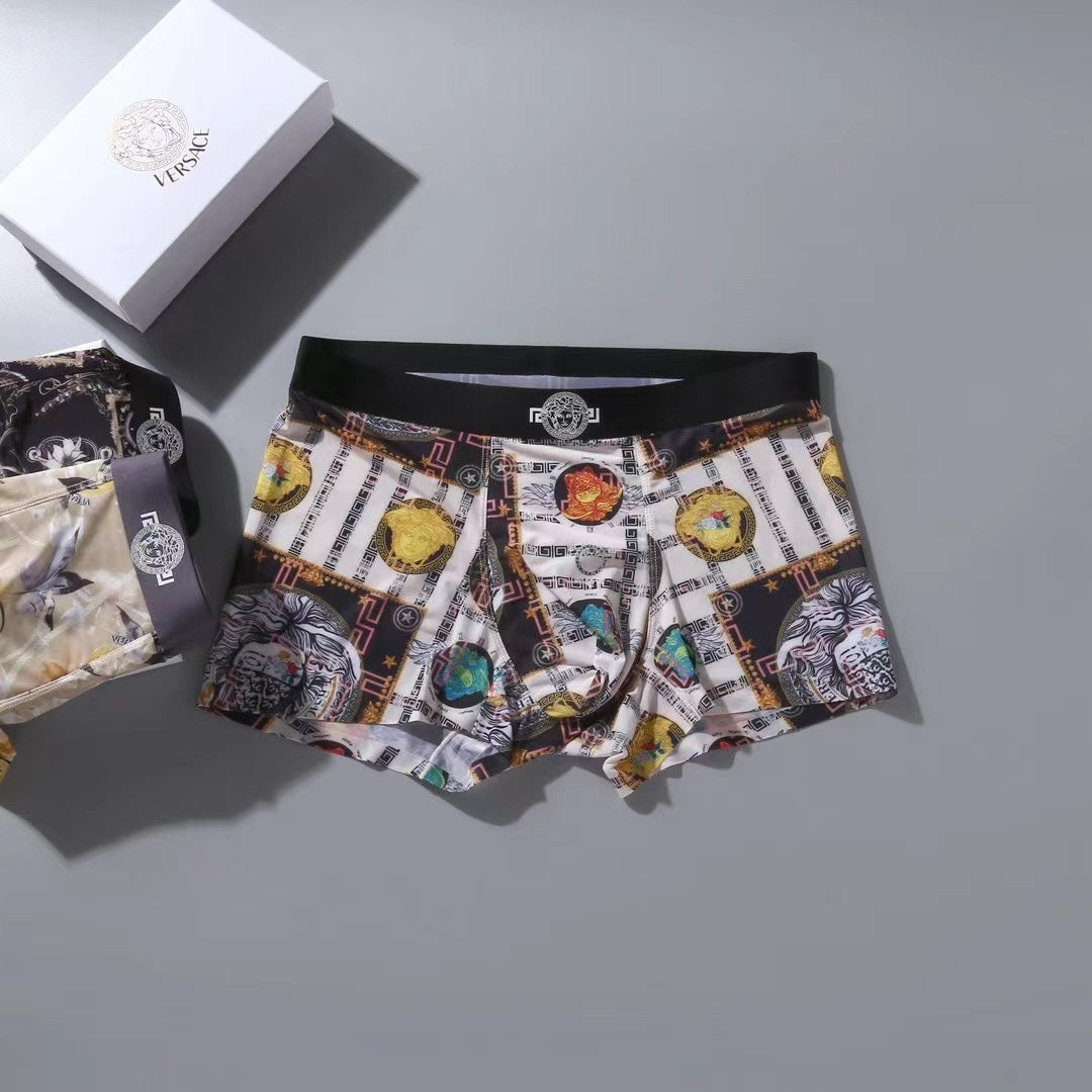 Versace baroque pattern mix boxer briefs - view 8