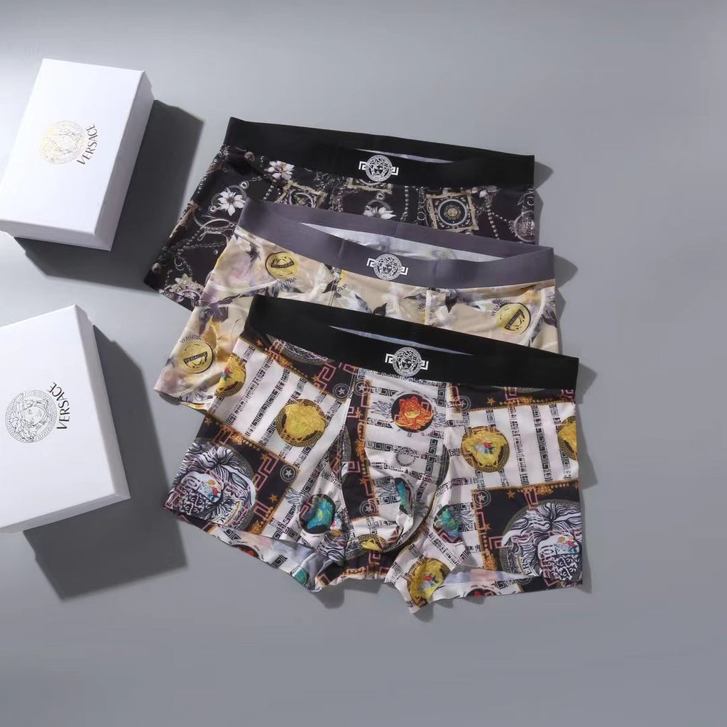 Versace baroque pattern mix boxer briefs - view 2