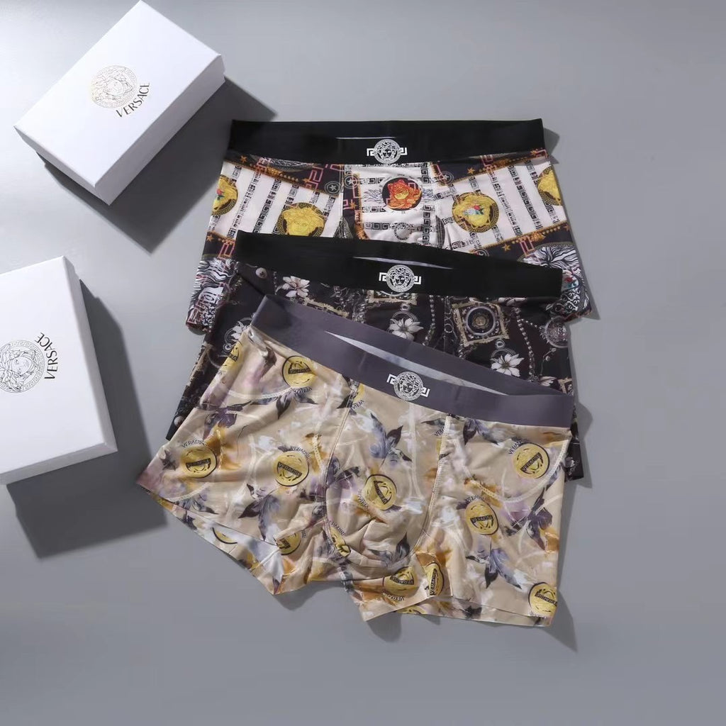 Versace baroque pattern mix boxer briefs - view 3