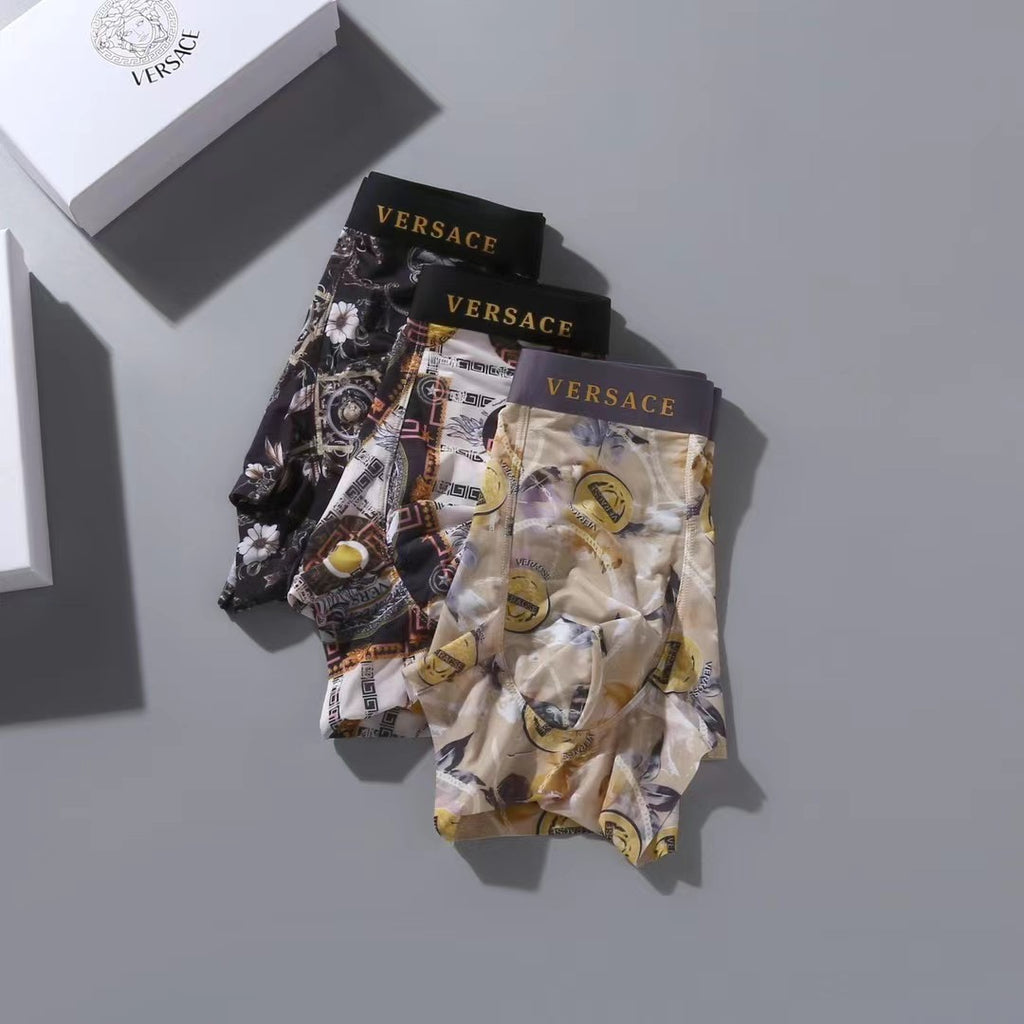 Versace ornate multicolor print boxer briefs - view 5