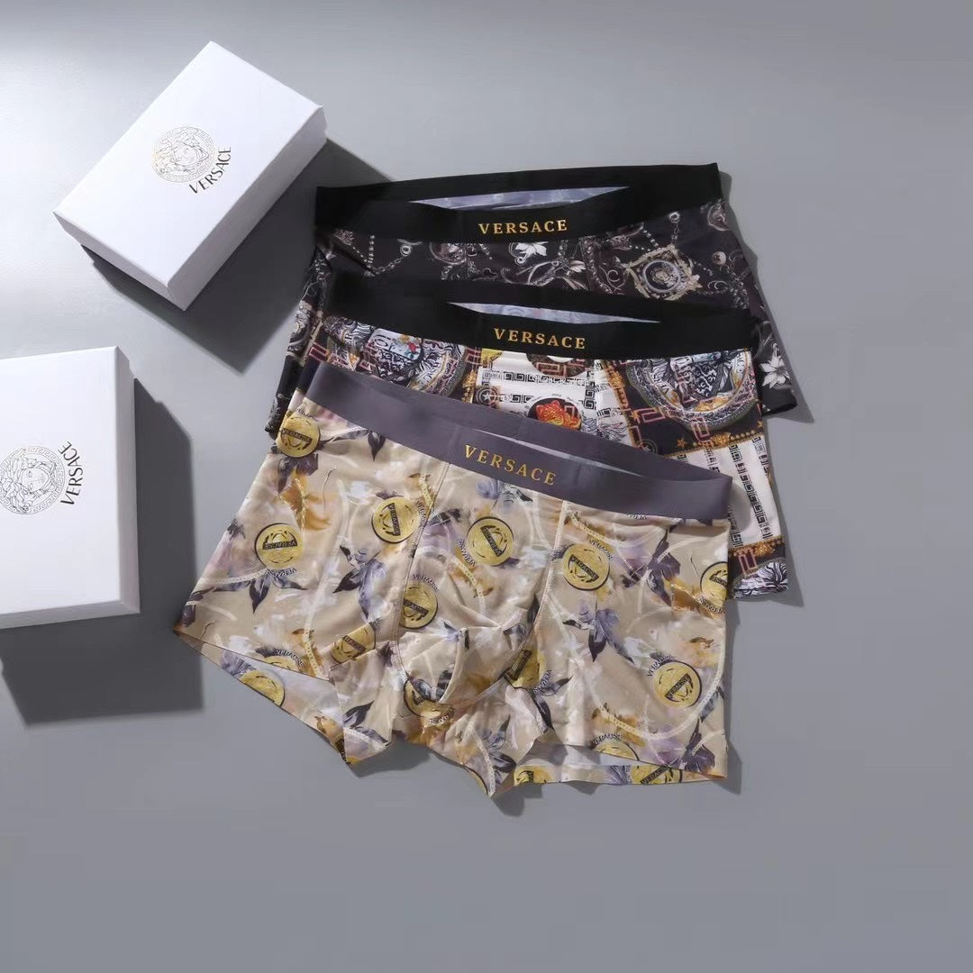 Versace ornate multicolor print boxer briefs - view 2