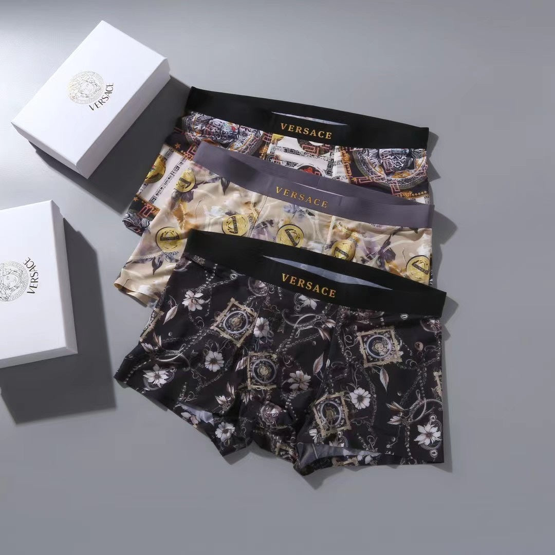 Versace ornate multicolor print boxer briefs - view 3