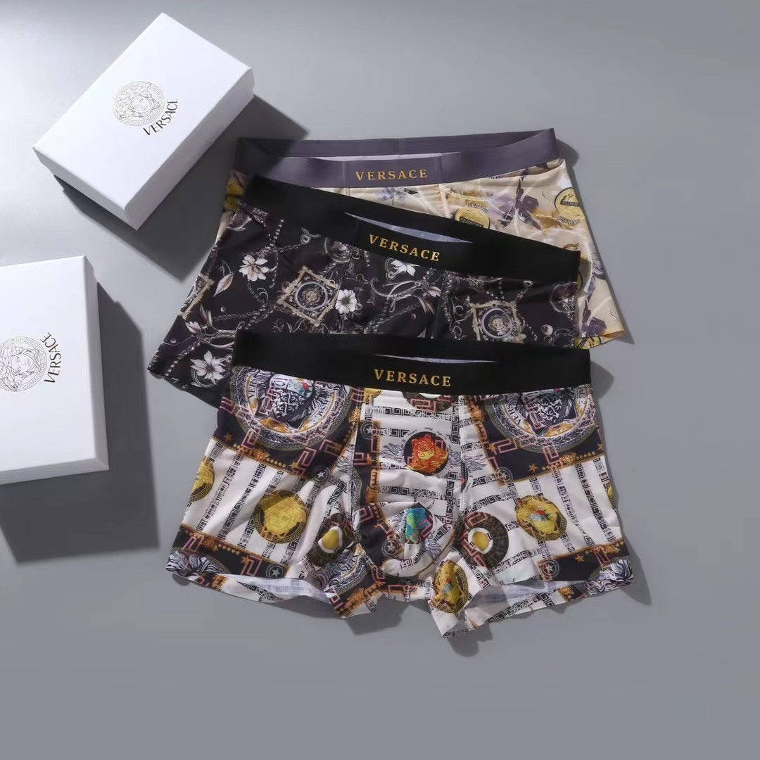 Versace ornate multicolor print boxer briefs - view 1