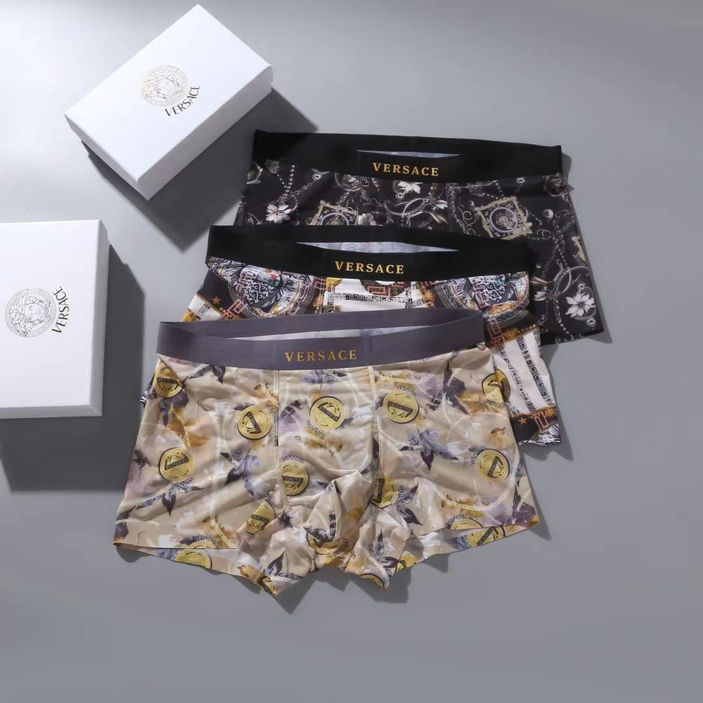 Versace ornate multicolor print boxer briefs - view 4