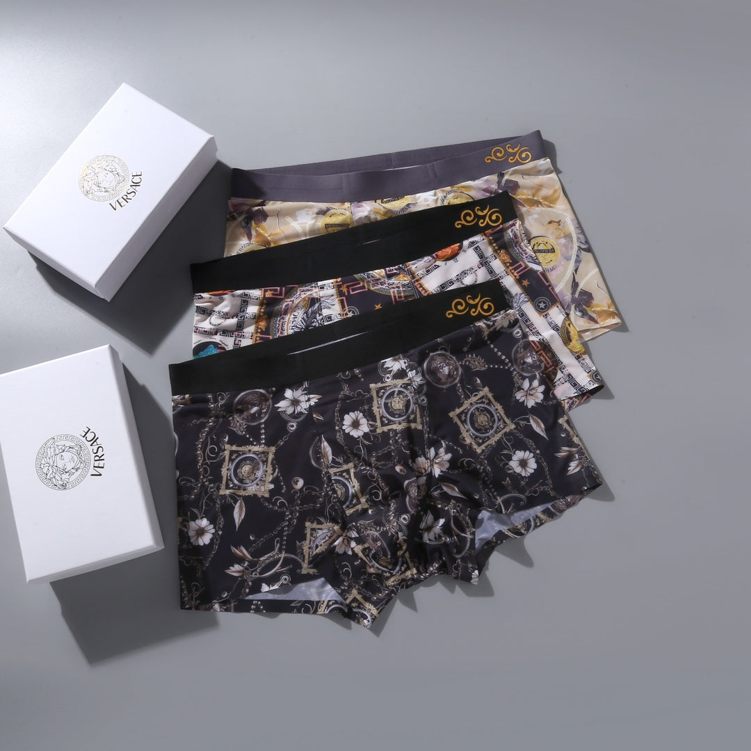 Versace ornate gold print boxer briefs - view 2
