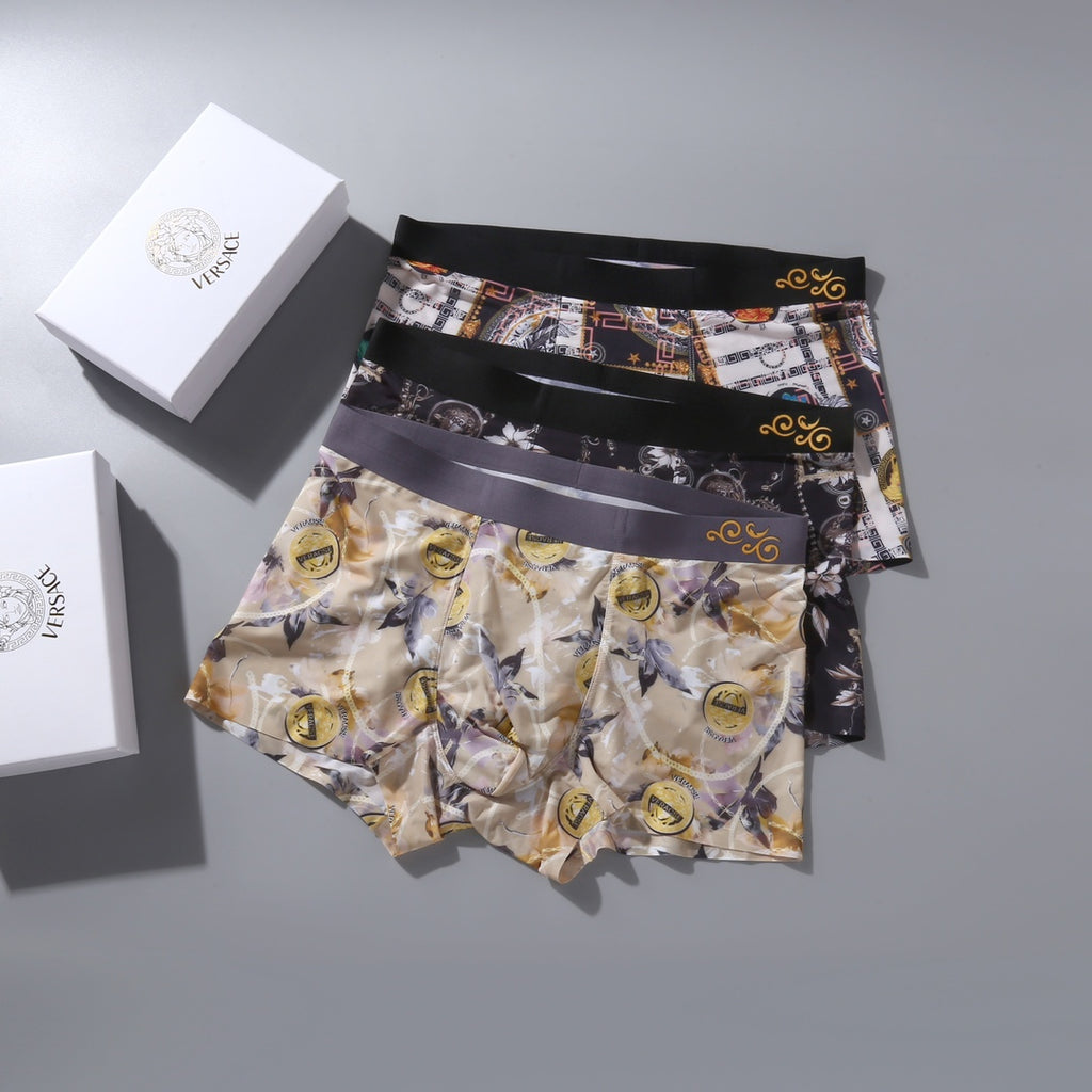 Versace ornate gold print boxer briefs - view 1